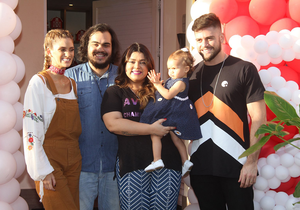 Laura Fernandez, Francisco Gil, Preta Gil, Sol de Maria e Rodrigo Godoy 