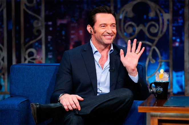 Hugh Jackman esbanjou simpatia