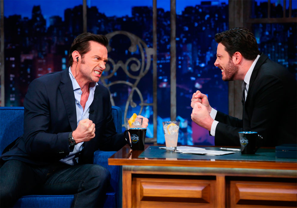 Hugh Jackman se divertiu com Danilo Gentili