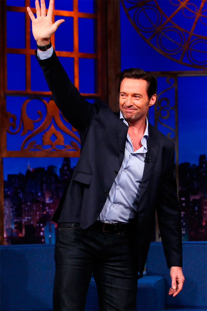 Hugh Jackman foi pura simpatia