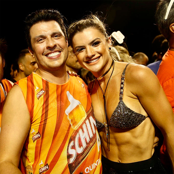 Mirella Santos e Wellington Muniz eram pura alegria