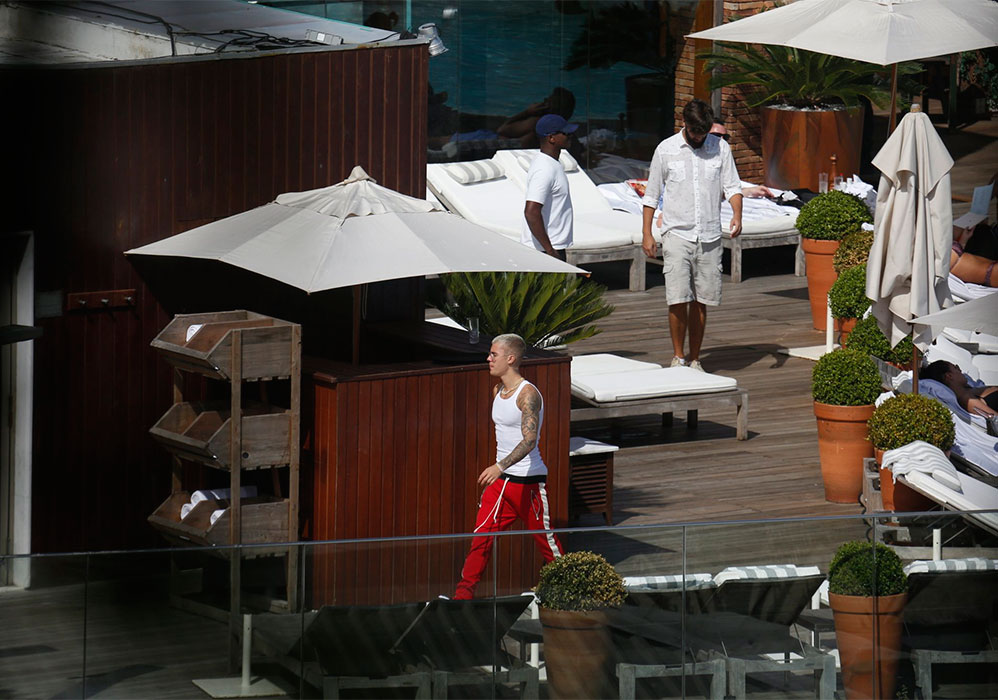 Justin Bieber no hotel Fasano
