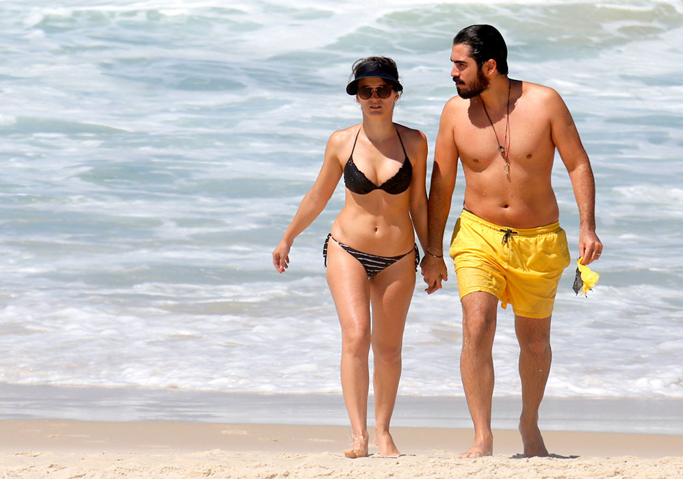 Os dois aproveitaram o calor do Rio de Janeiro para irem até a praia
