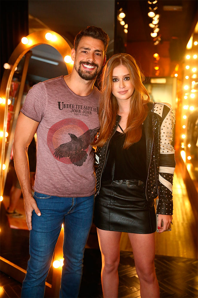 Marina Ruy Barbosa e Cauã Reymond esbanjaram simpatia no evento