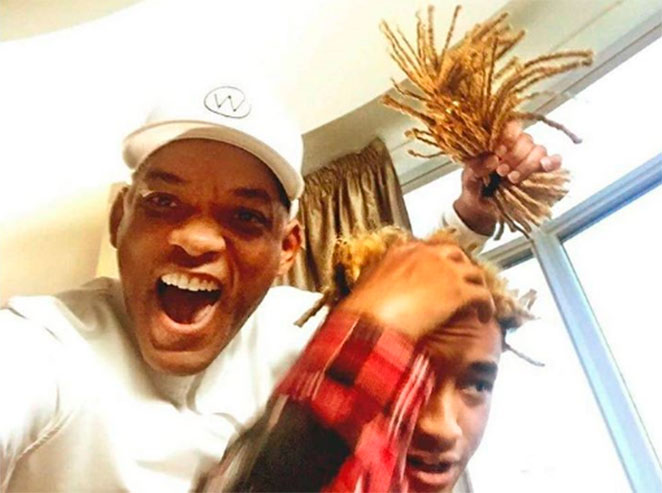 Will Smith compartilhou foto cortando os dreadlocks do filho