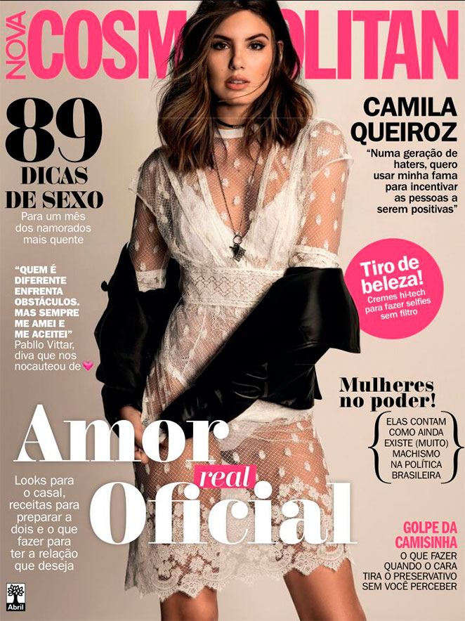 Camila Queiroz posa sensual para capa de revista