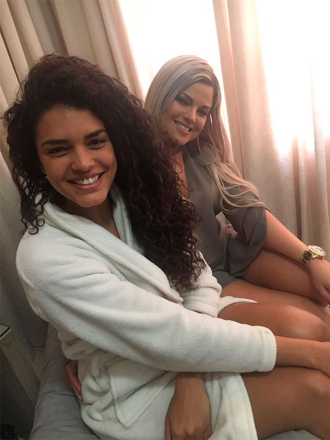 Kizi Vaz curte dia de folga e cuida da beleza em SPA