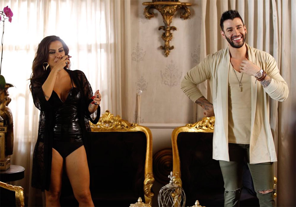 Cléo Pires aparece sexy em clipe de Gusttavo Lima e Rapper Hungria