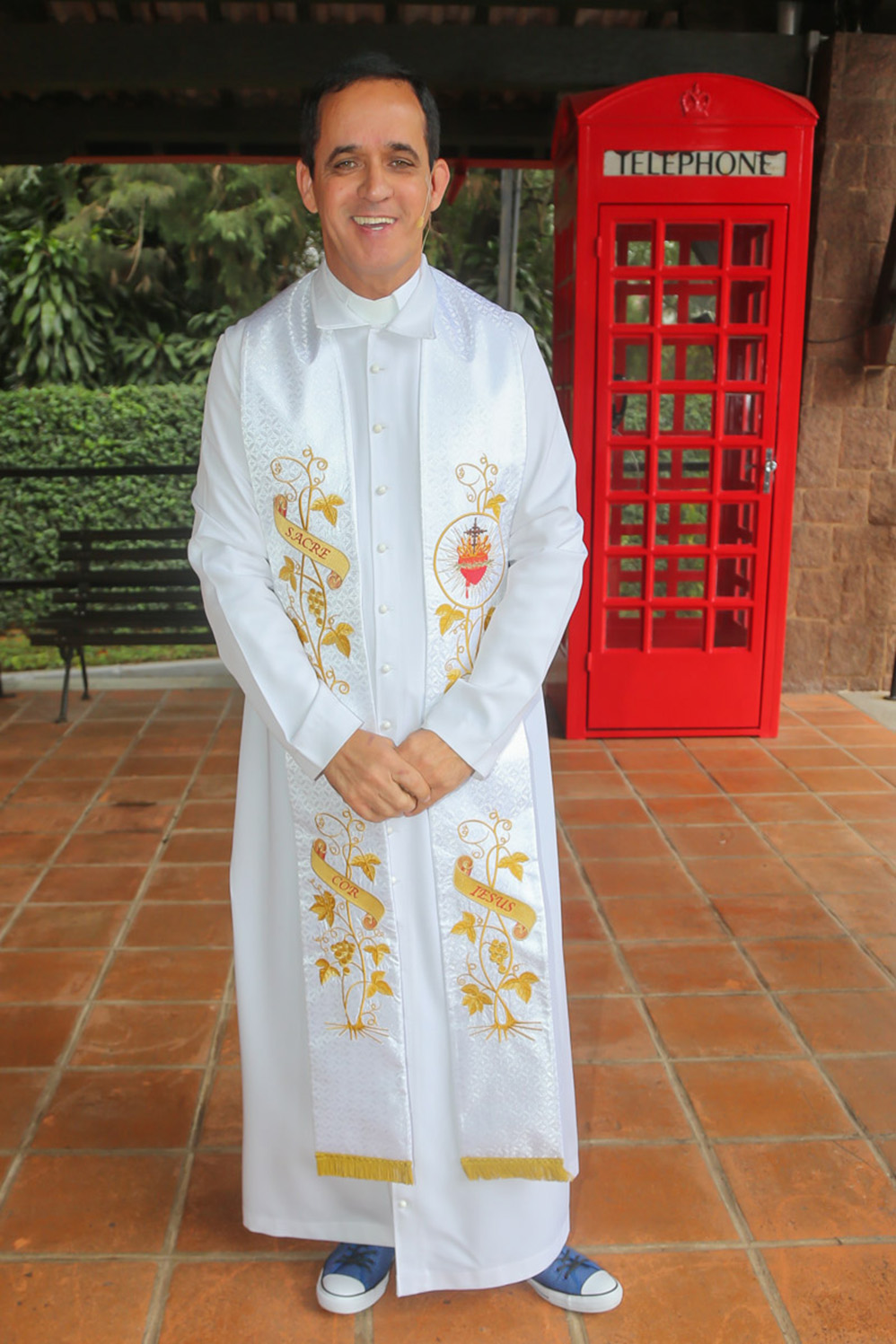 Batizado aconteceu em uma igreja na zona sul de São Paulo