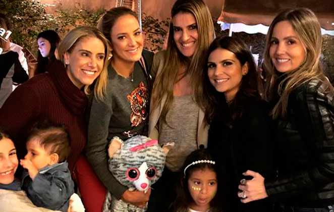 Eliana recebe famosas para o aniversário do filho mais velho