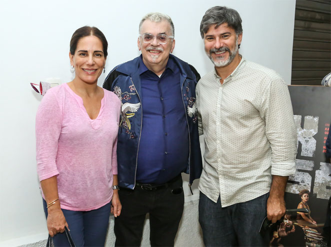 Glória Pires, Walcyr Carrasco e Leonardo Vieira
