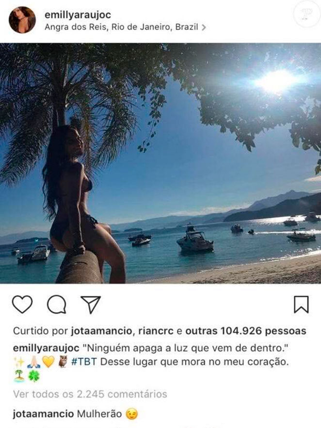 Emilly ganha elogios de amigo de Neymar