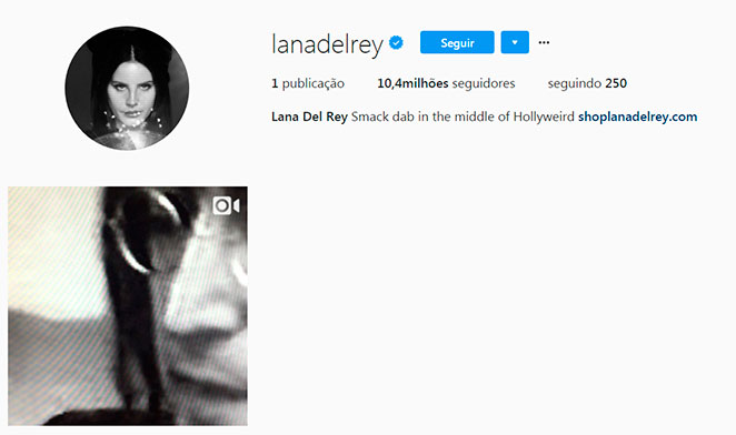 Lana Del Rey apaga quase tudo de suas redes sociais