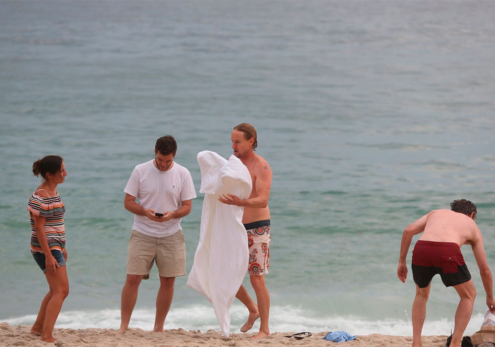 Owen Wilson na praia