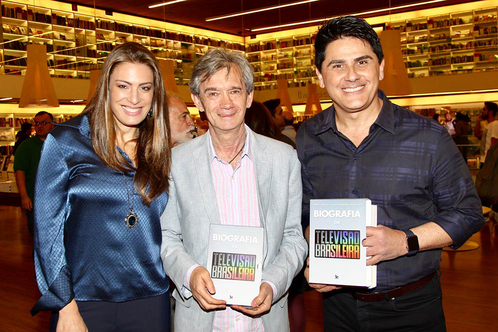 Elaine Mickely, Serginho Groisman e César Filho