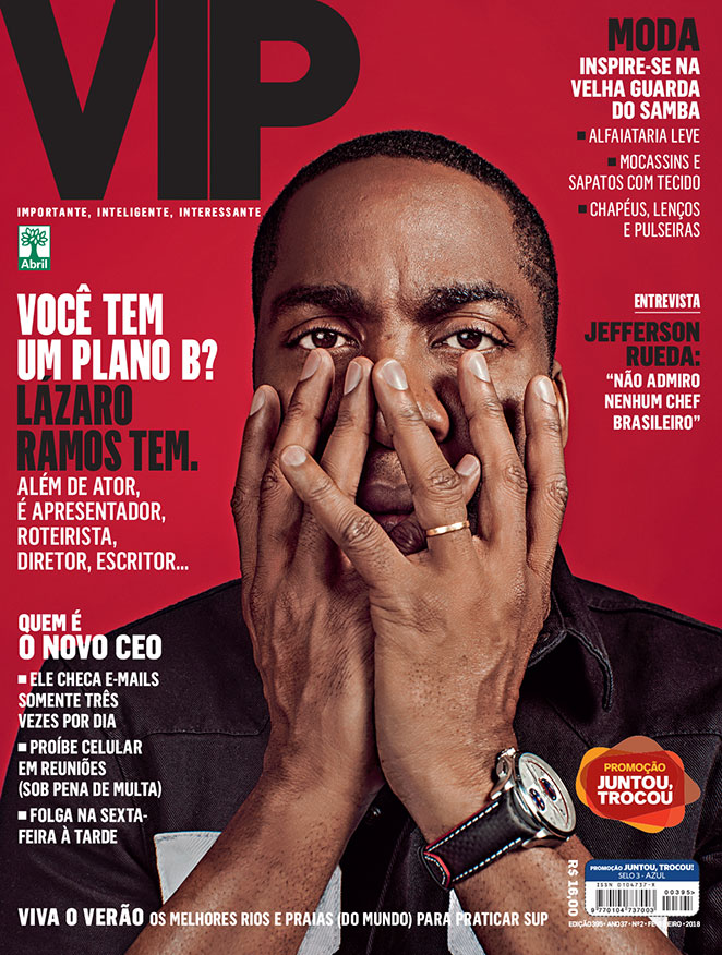 Lázaro Ramos estampa capa da Revista VIP