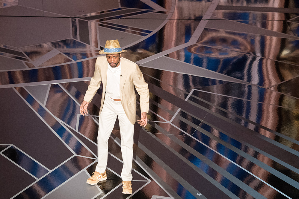 Lakeith Stanfield no palco do Dolby Theatre em Hollywood, no domingo, 4 de março de 2018.