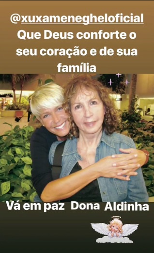 Famosos prestam homenagem para Alda, mãe de Xuxa Meneghel