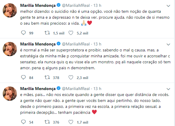 Marilia Mendonça no Twitter