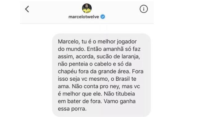 Marcelo foi escolhido para ser o capitão da Seleção na estreia