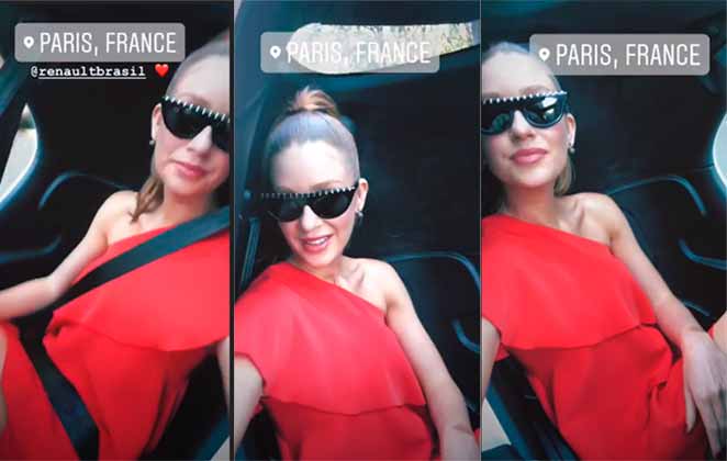 Marina Ruy Barbosa chama atenção nas ruas de Paris ao surgir como uma Dama de Vermelho
