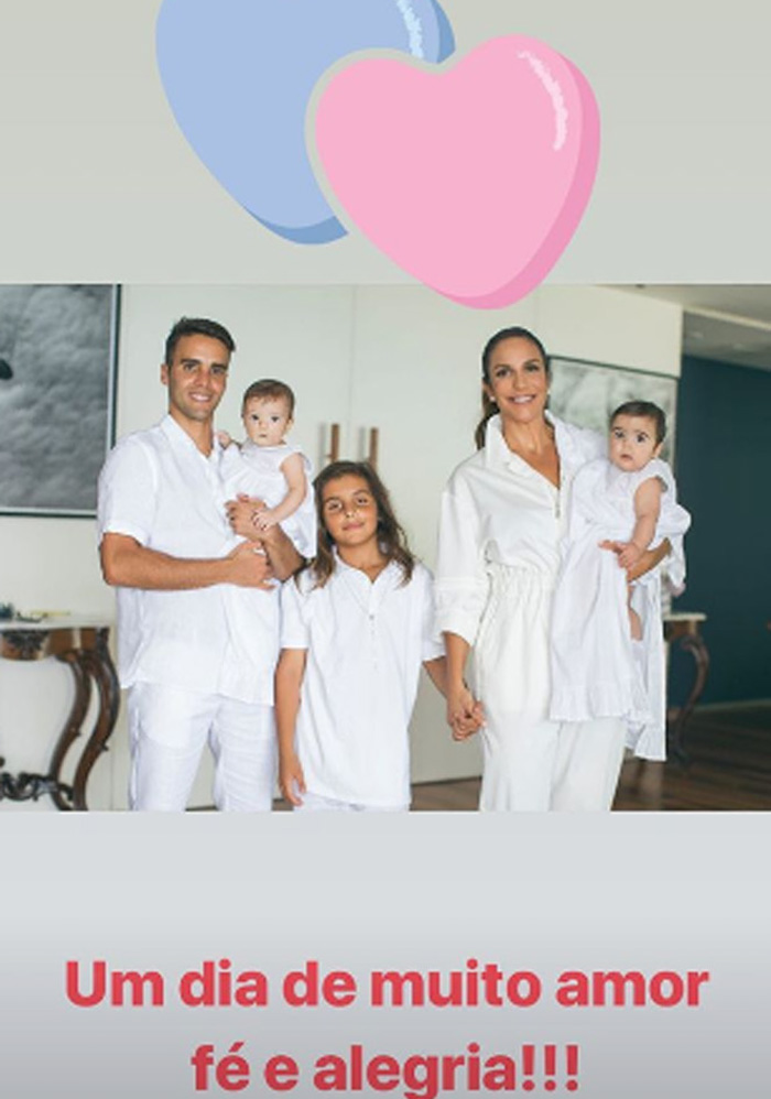 Veja imagens do batizado das gêmeas de Ivete Sangalo e Daniel Cady