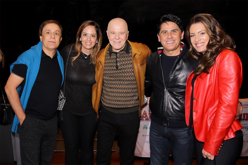 Tom Cavalcante, Patrícia, Miguel Falabella, César Filho e sua esposa, Elaine Mickelly