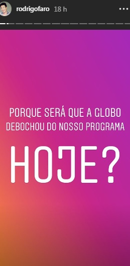 Rodrigo Faro se pronuncia após 'deboche' da Globo