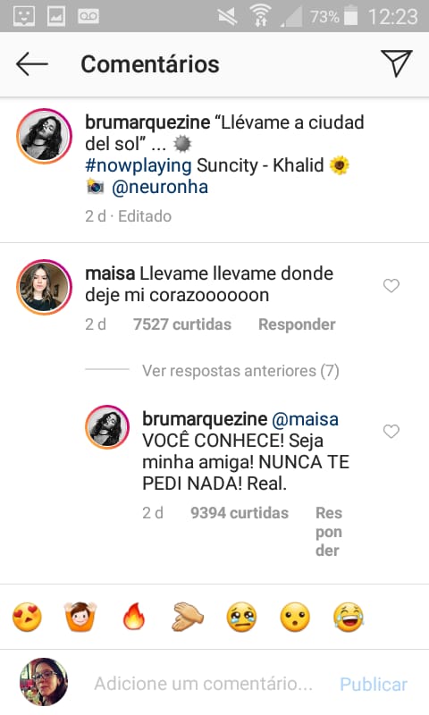 Bruna Marquezine pede amizade de Maisa na web e dá o que falar