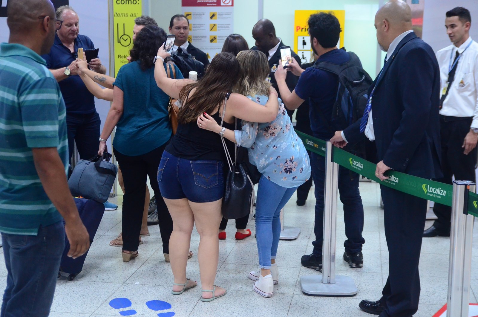 Eles não economizaram sorrisos para falar com os que lá estavam