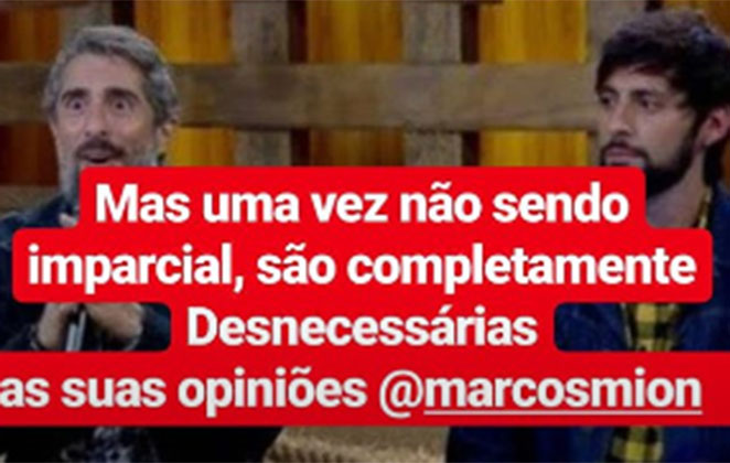 Carlinhos Aguiar critica Marcos Mion