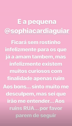 Publicação feita por Mayra Cardi em seu Instagram Stories