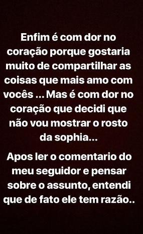 Publicação feita por Mayra Cardi em seu Instagram Stories