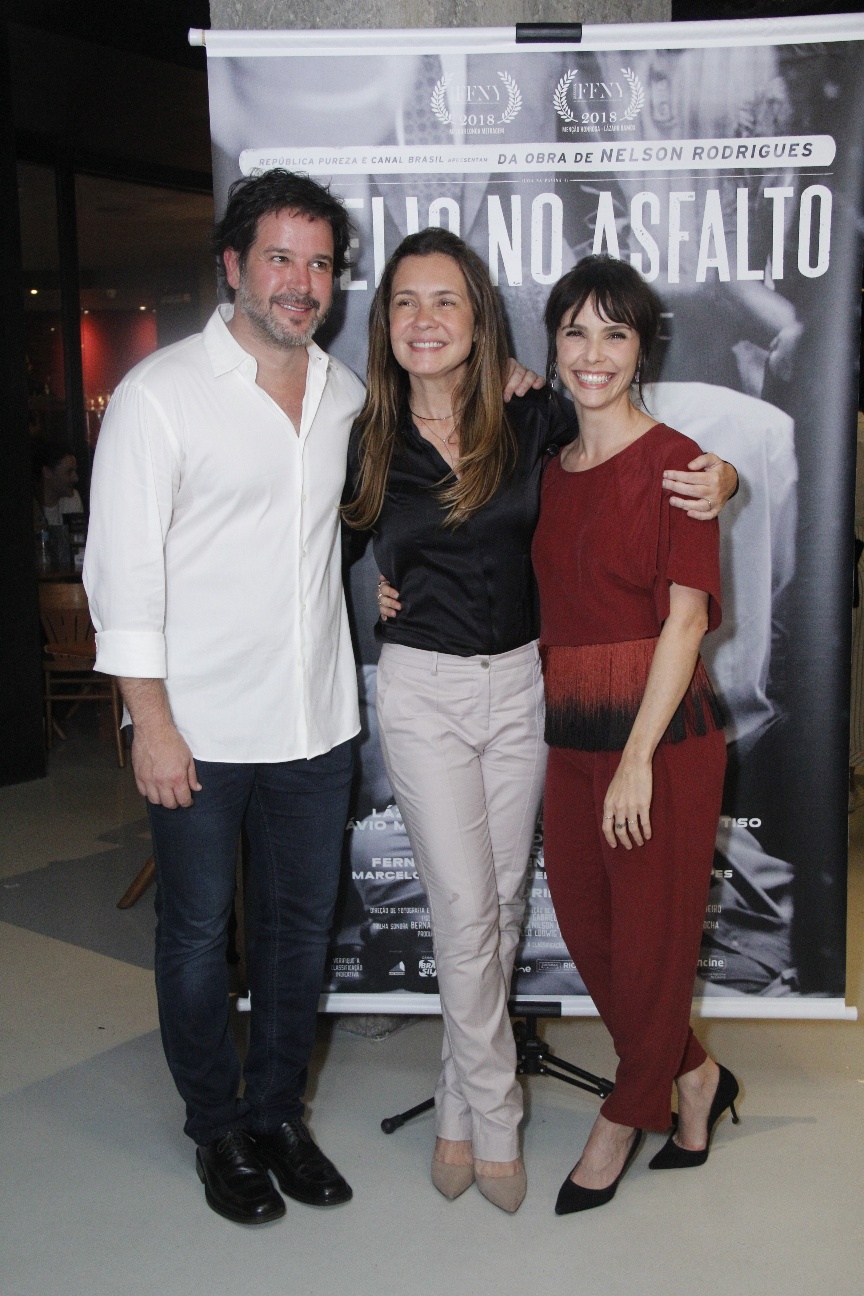 Murilo Benício, Adriana Esteves e Débora Falabella