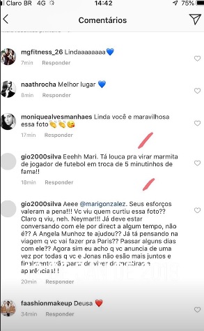 Publicação feita por Mari Gonzalez em seu Instagram Stories