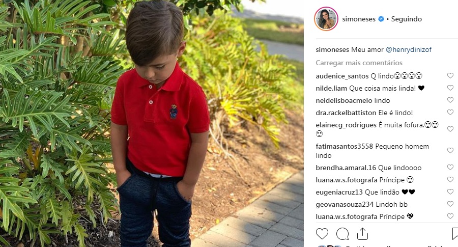 Filho de Simone Mendes é só estilo em foto e fãs não aguentam