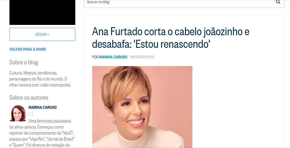 Ana Furtado muda o visual