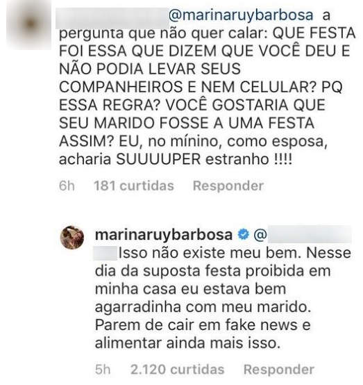 Marina Ruy Barbosa responde boatos na web