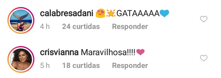 Dani Calabresa e Cris Vianna apareceram para comentar o post de Luana Piovani