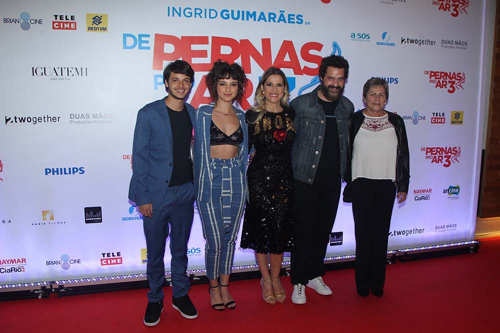 Eduardo Melo, Samya Pascotto, Ingrid Guimarães, Bruno Garcia e Denise Weimberg