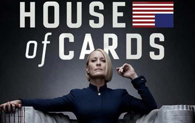 Claire Underwood (Robin Wright) no pôster da última temporada de House Of Cards