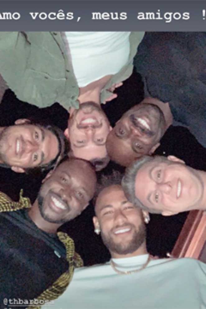 Gabriel Medina, Thiaguinho, Neymar, Luciano Huck, Rafael Zulu e Bruninho