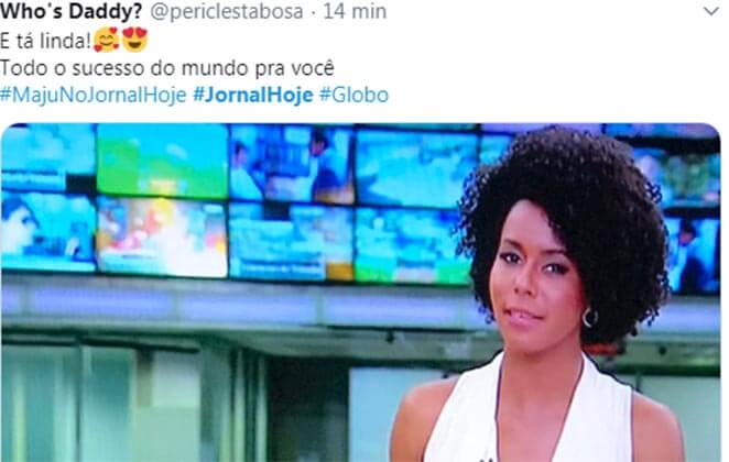 Maju Coutinho estreia no Jornal Hoje e web repercute