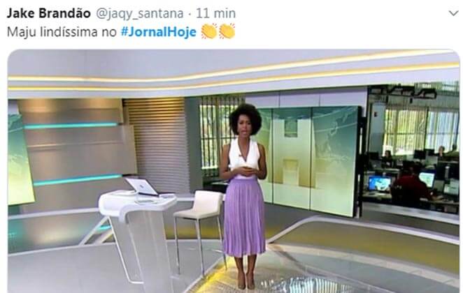 Maju Coutinho estreia no Jornal Hoje e web repercute