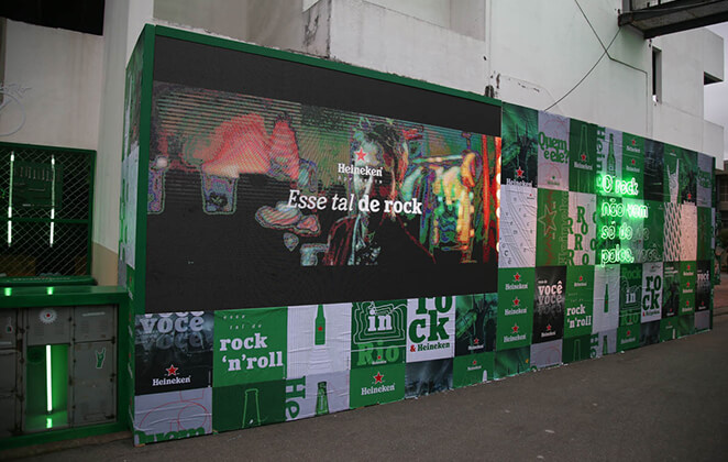 Decoração do evento Heineken de Garagem