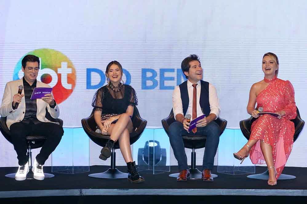 Celso Portiolli, Maisa Silva, Daniel e Eliana se reuniram, para falar do Teleton 2019, durante coletiva de imprensa