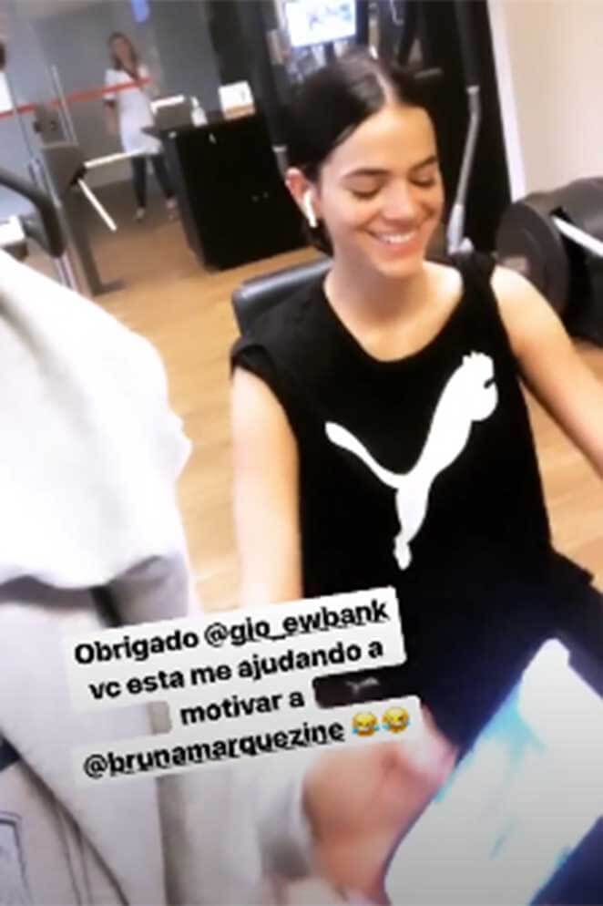 Bruna Marquezine se inspira em Giovanna Ewbank, na hora de treinar
