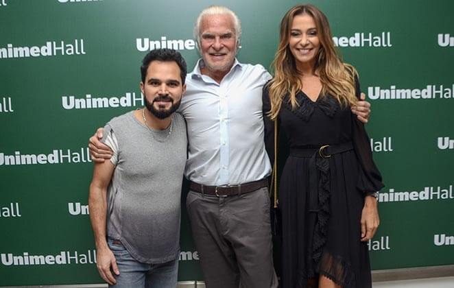Luciano com Mônica Martelli e Fernando Alterio