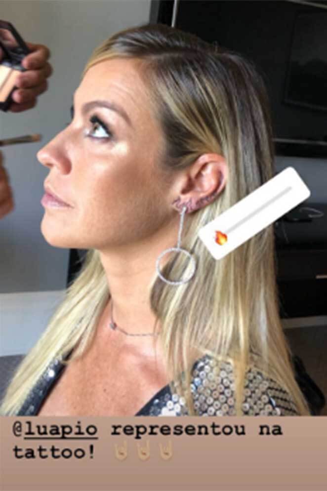 Luana Piovani surpreende fãs ao mostrar tatuagem na orelha