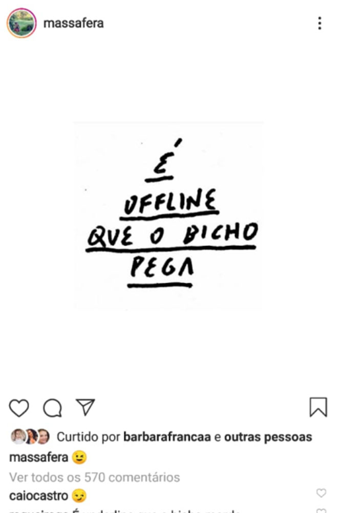 Grazi Massafera e Caio Castro trcoam mensagens no Instagram 